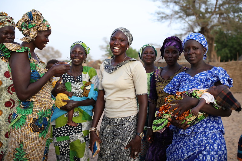 A portrait of mothers, as they have fun with one another in their community in Ndienne, Senegal on July 11, 2016. Photo © Dominic Chavez/The Global Financing Facility