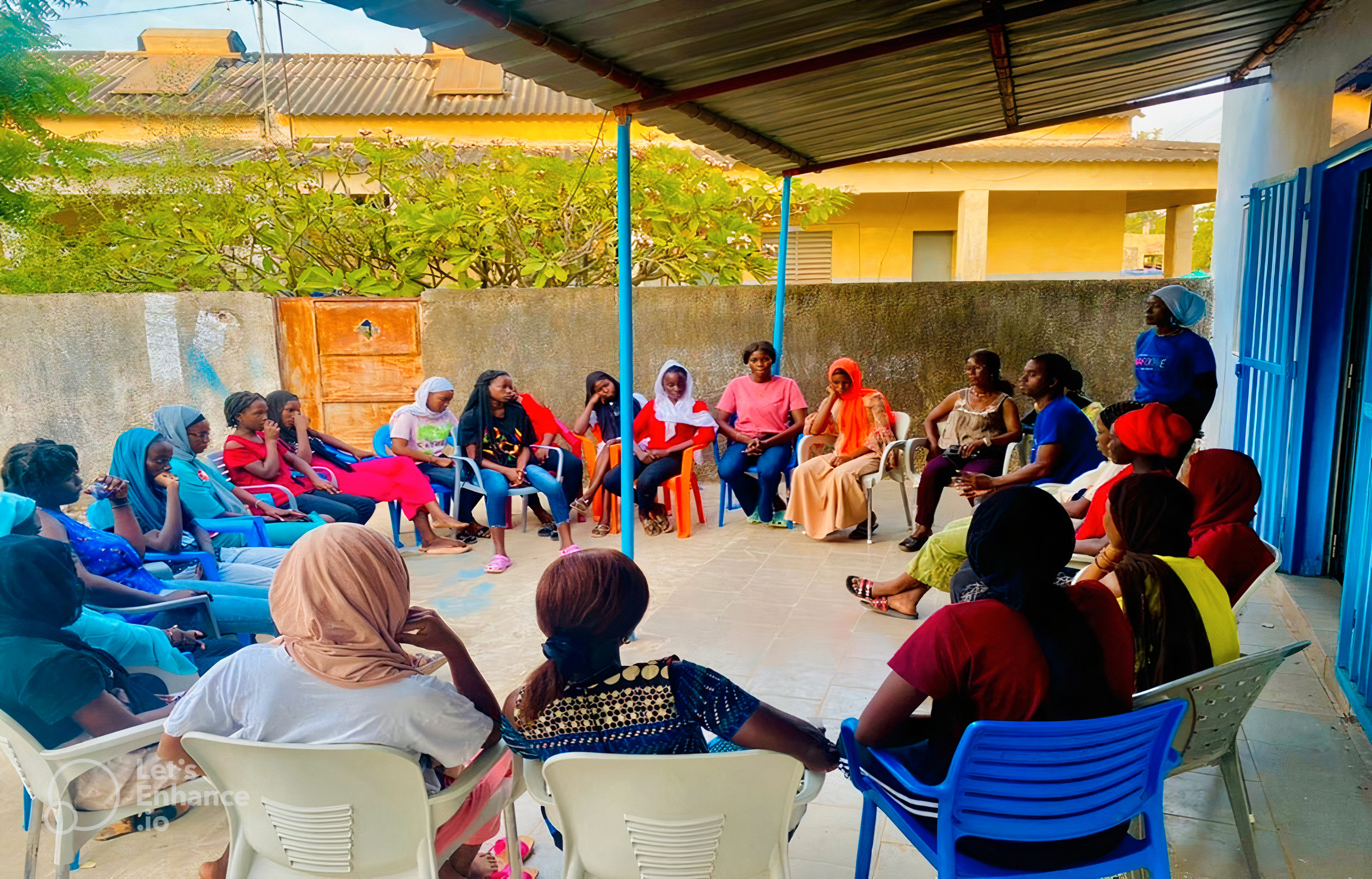 Open day with married adolescents to discuss pregnancy care and family planning in Kolda District, Senegal. Copyright: Alliance Nationale des Jeunes pour la Sante de la Reproduction.