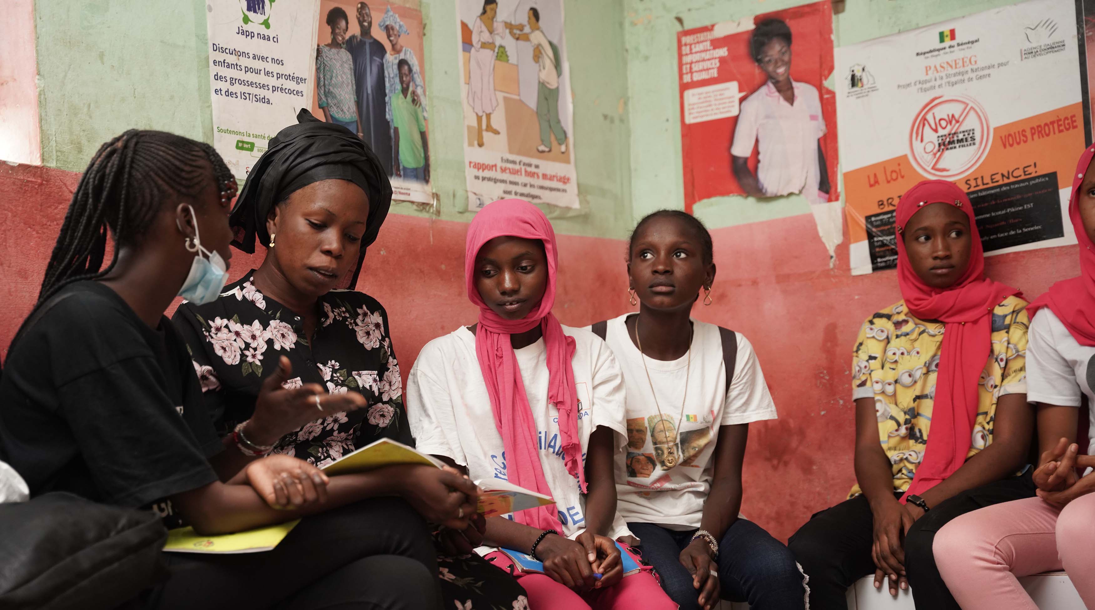 Senegalese girls attending a sensitization session on sexual and reproductive health. Photo by: Aissatou Saal/GFF