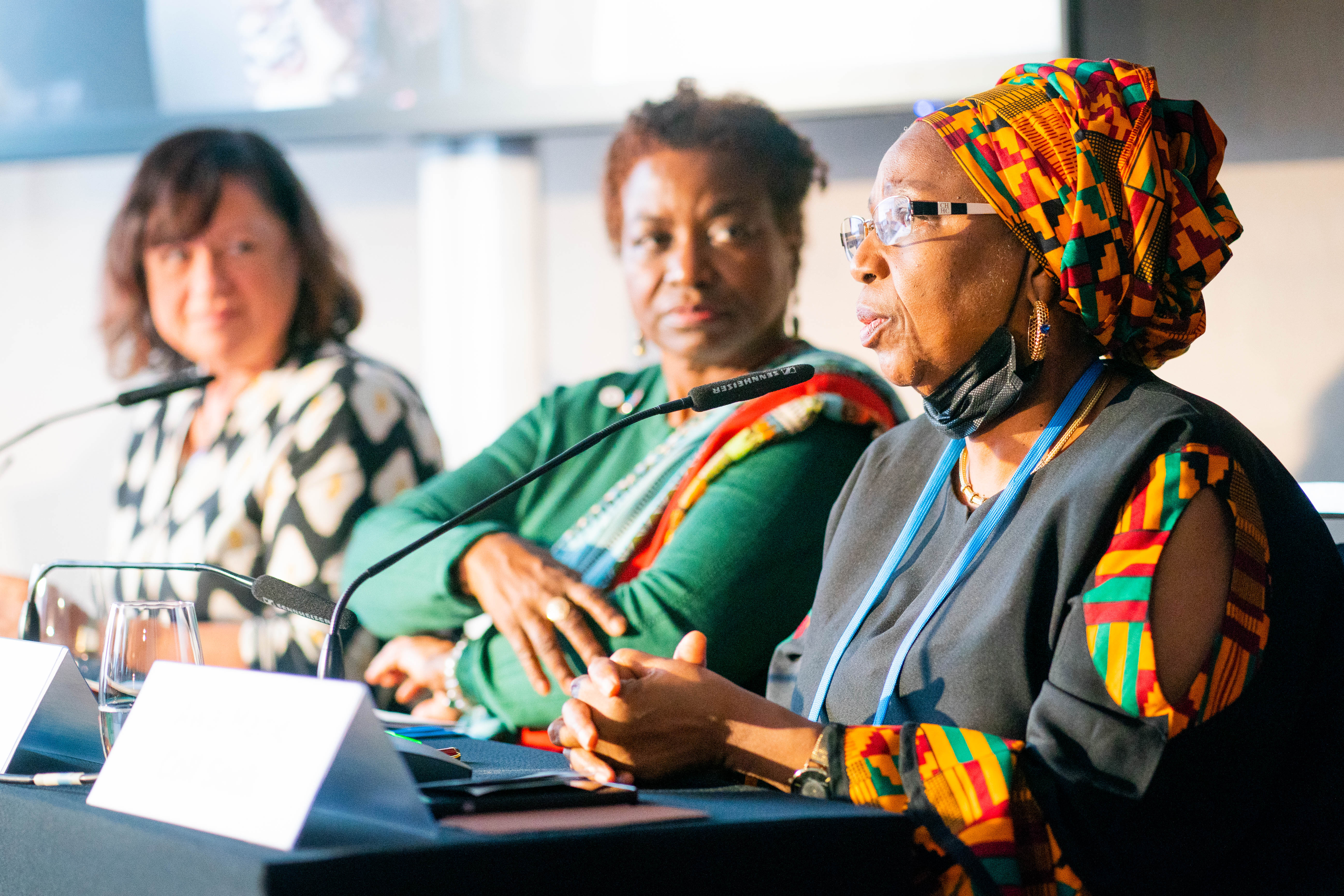 H.E. Prof. Awa Marie Coll-Seck at a GFF event