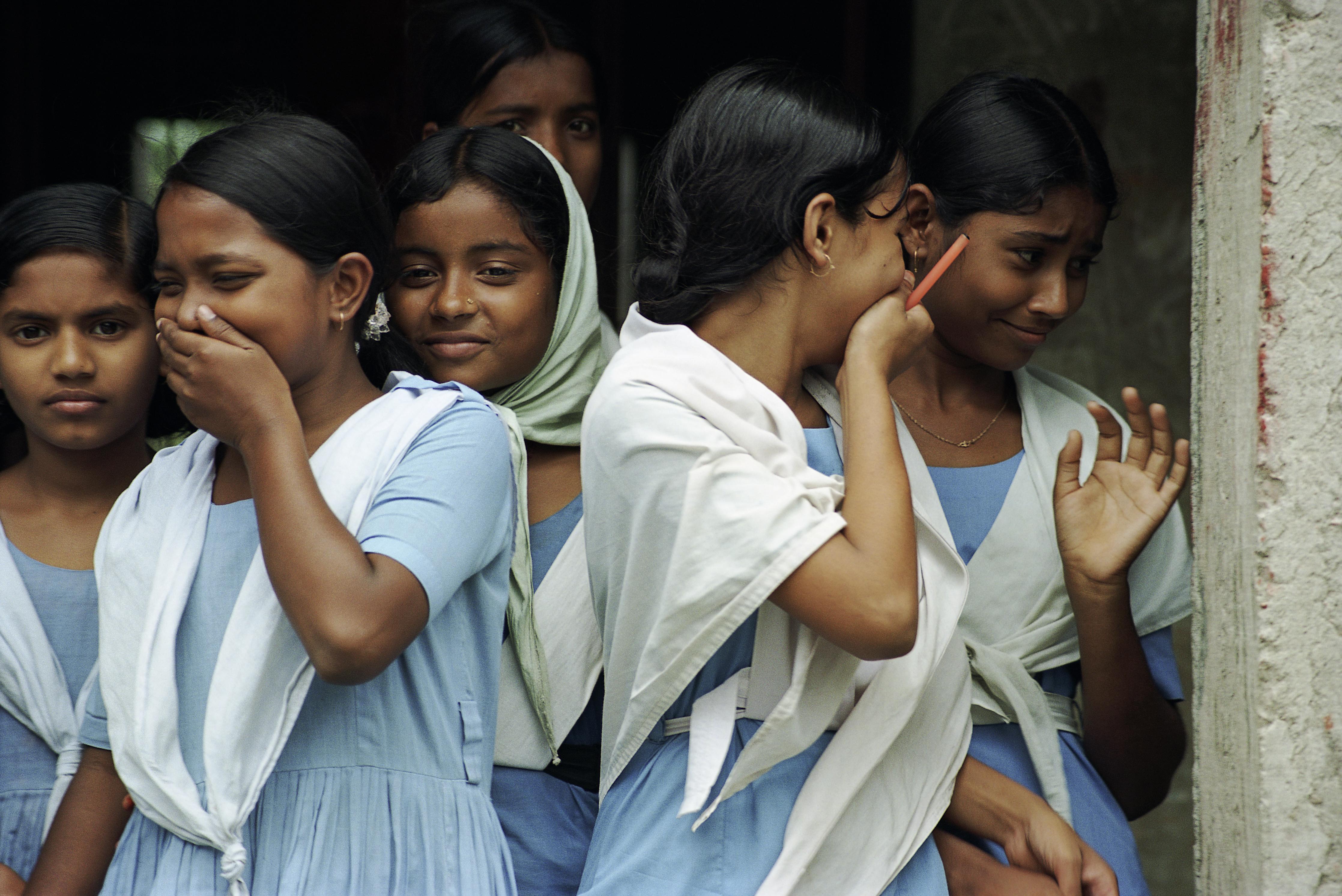 Group of Bangladesh school girls