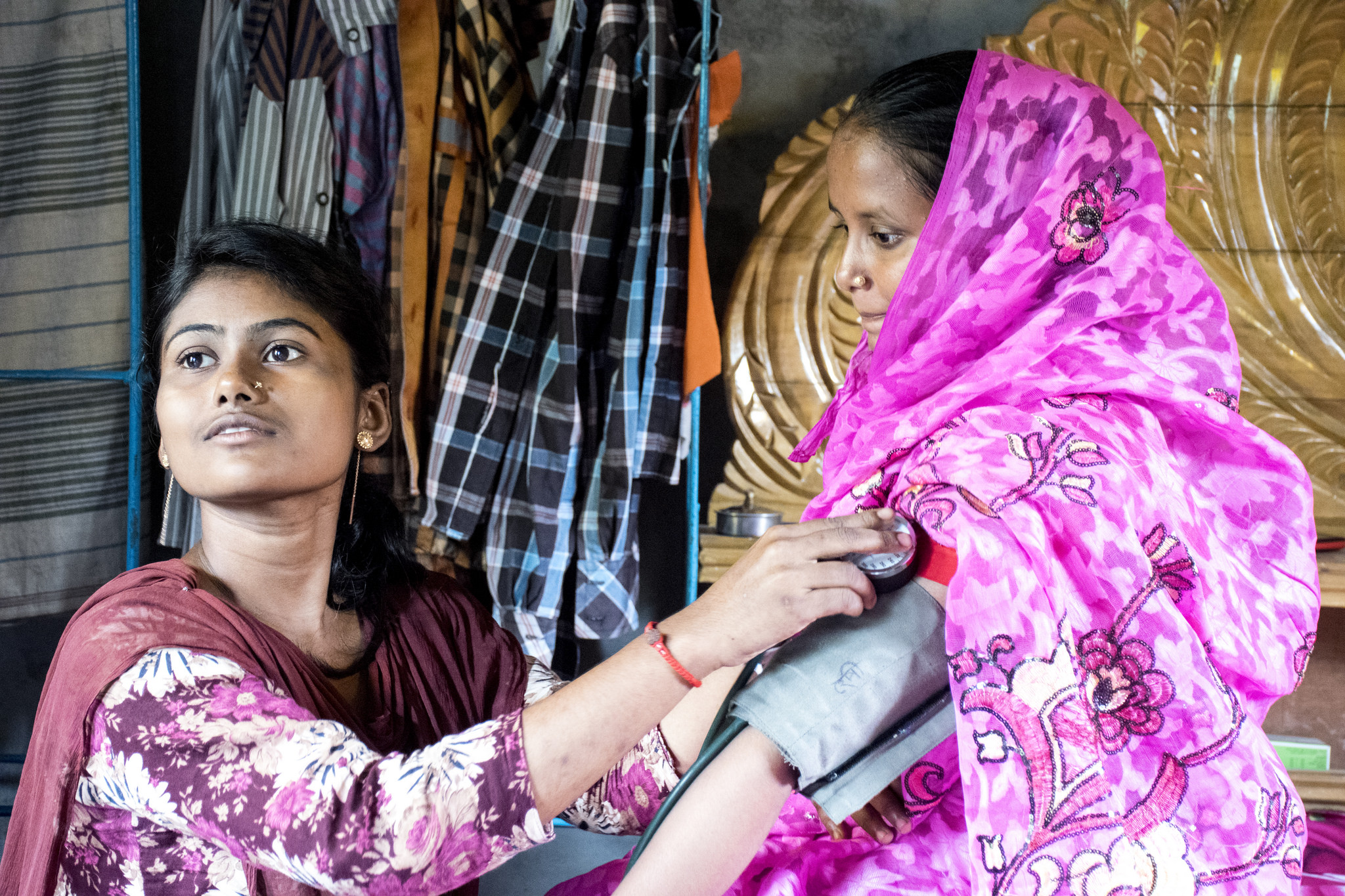 Bangladesh woman at health center