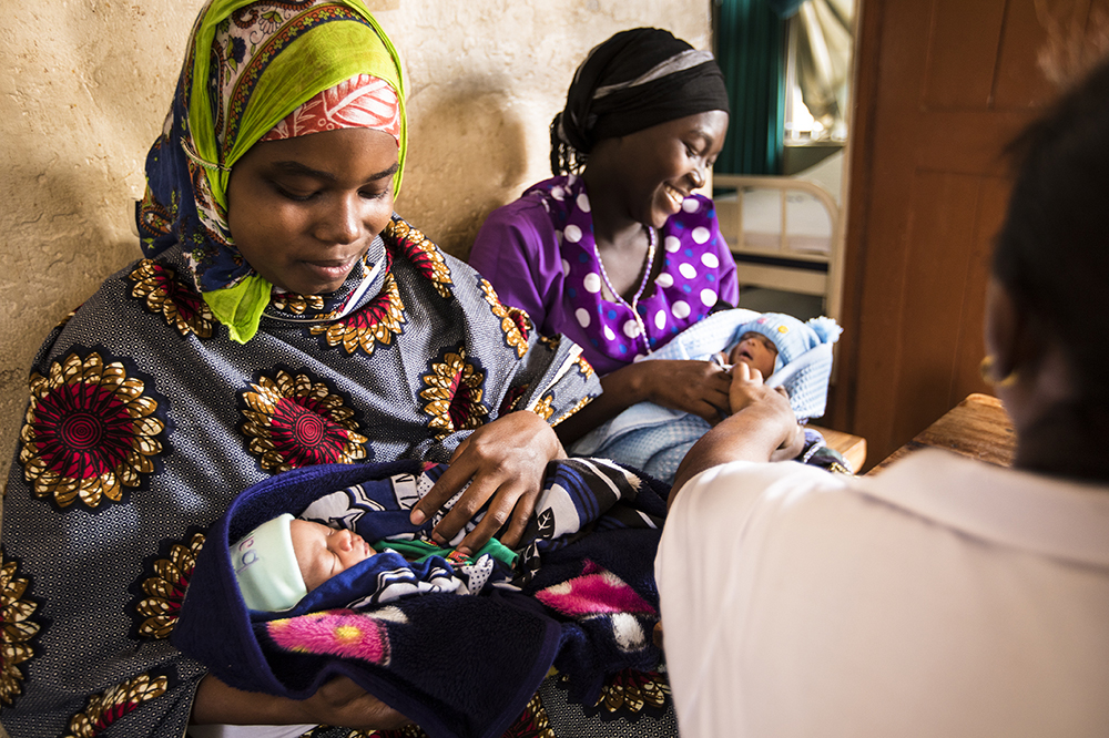 Women at a health center in Tanzania