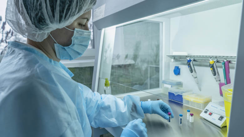 COVID-19 PCR test process, Chernihiv Region, Ukraine. © World Bank