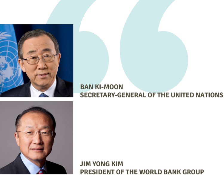 Ban Ki-Moon and Jim Yong Kim